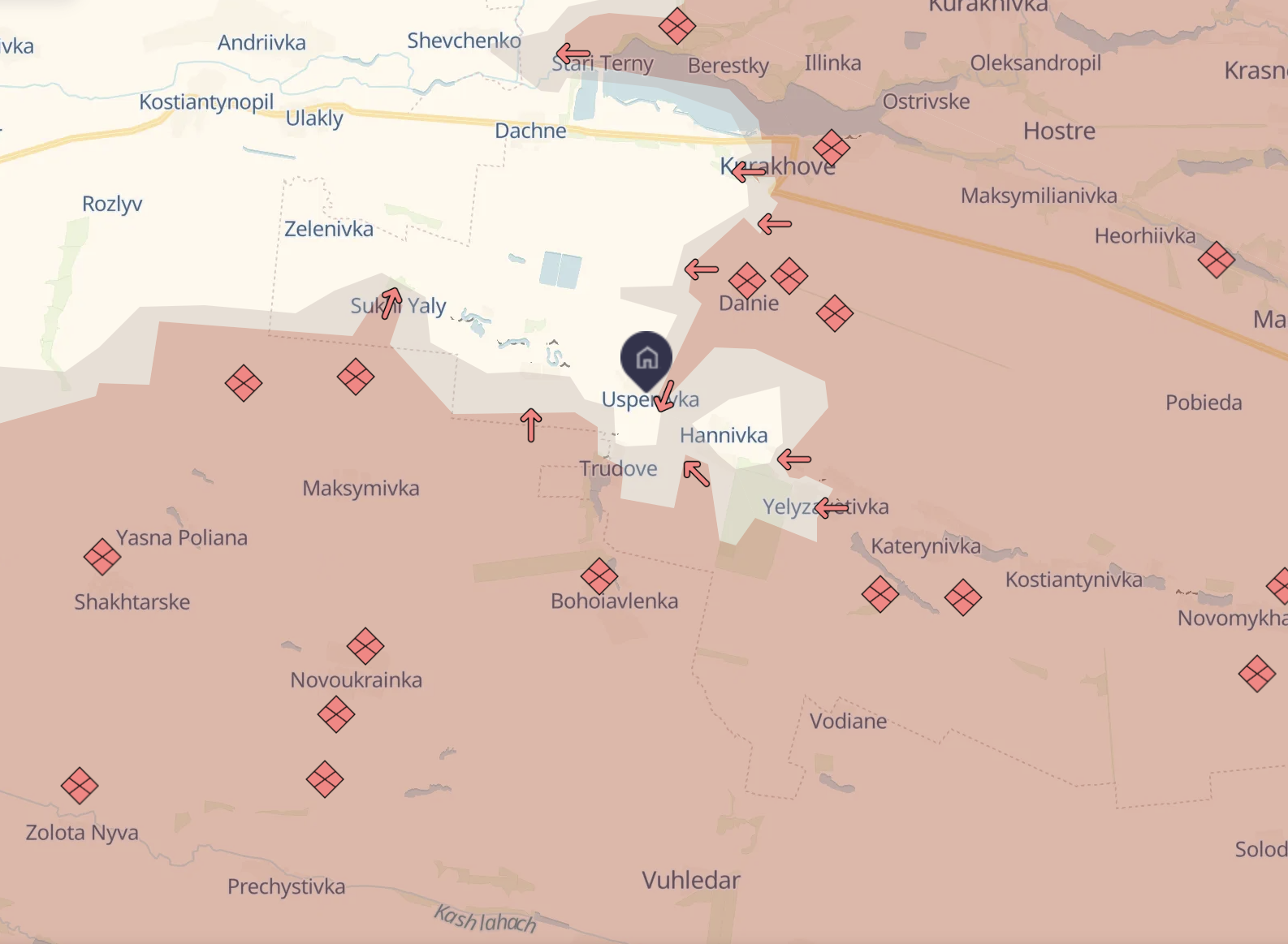 Reports of operational encirclement near Uspenivka: Military response